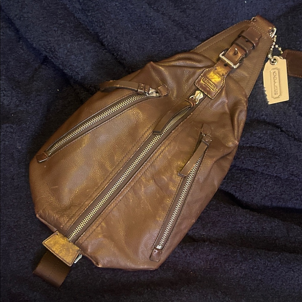 Coach Dark Brown Leather Men's Belt Bag